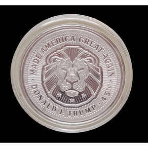 2020 Donald J. Trump 1oz .999 Fine Silver MAGA Lion Promises Made Kept Round